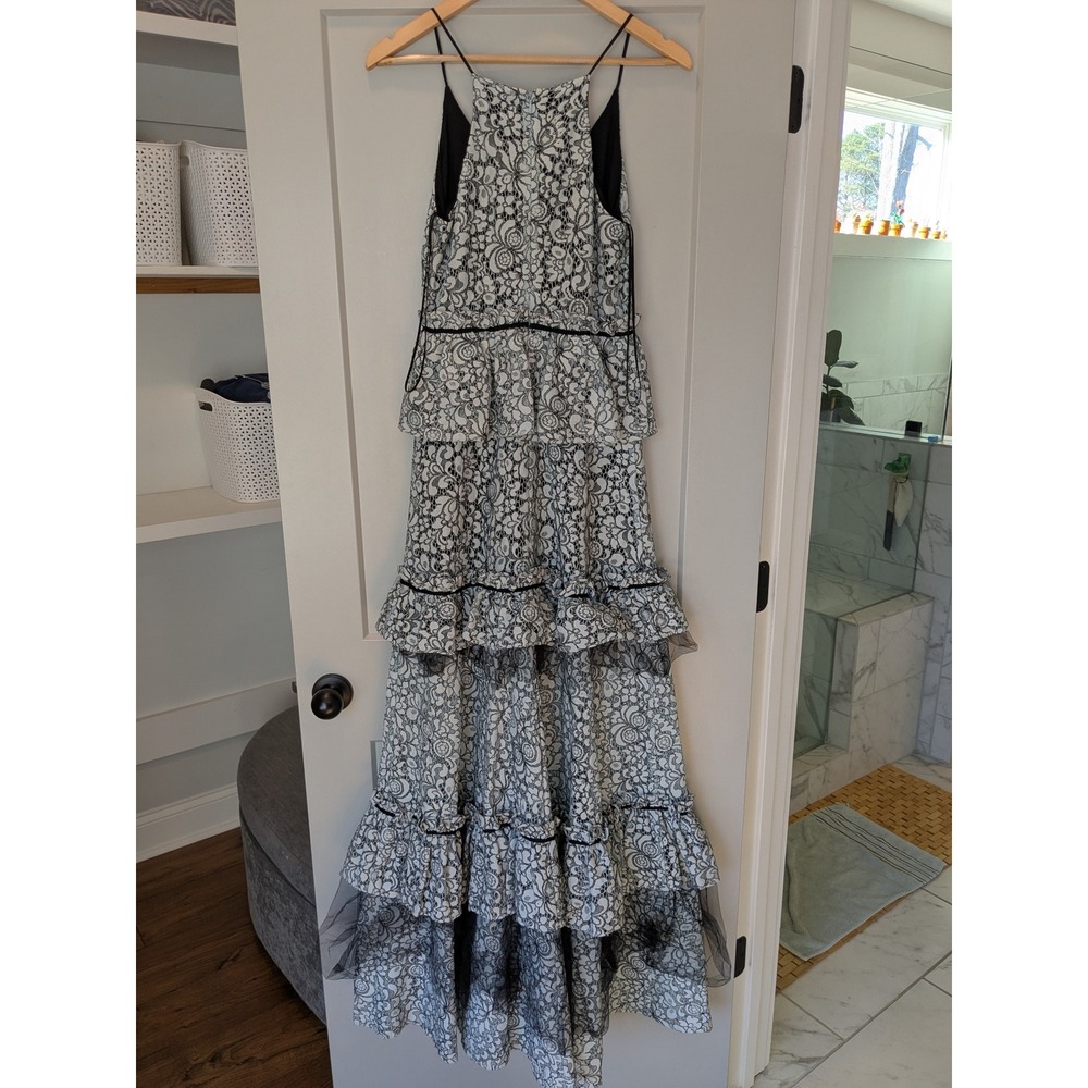 NWT ZAC Zac Posen Brianna Lace Tiered Ruffle Tulle Dress Size‎ 4 - Picture 10 of 13